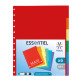 Intercalaire neutre multicolore A4 Viquel plastique 6 onglets - 1 jeu