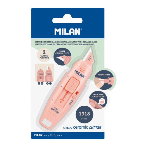 Cúter de hoja cerámica Stick serie 1918 MILAN Rosa