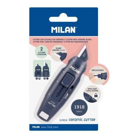 Cúter de hoja cerámica Stick serie 1918 MILAN Azul marino