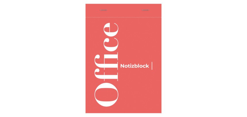 Bloc de bureau Office agrafé en-tête A5 50 feuilles petits carreaux 70 g