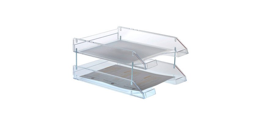 Bandeja sobremesa archivo 2000 plástico transparente 715 cristal 340x260x60 mm
