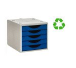 Módulo 5 Cajones Archivotec Ecogreen de Archivo 2000 100% reciclado azul marino