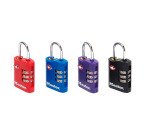 Lot de deux cadenas à combinaison MASTERLOCK - 4 Couleurs aléatoires violet, bleu, rouge, noir