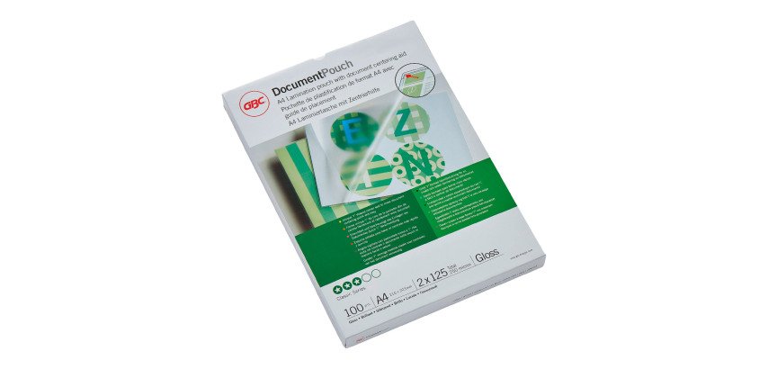 Laminating pouches GBC A4 2 x 125 µ glossy - Box of 100