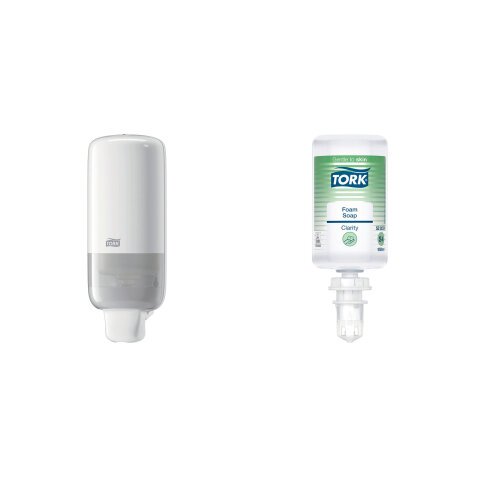 Sapone in schiuma limpido Clarity Tork 1 litro 3 ricariche e dispenser omaggio Tork