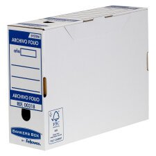 Caja de archivo definitivo Folio lomo 100 mm System Banker Box Fellowes