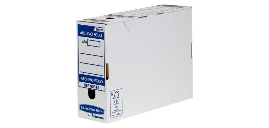 Caja de archivo definitivo Folio lomo 100 mm System Banker Box Fellowes