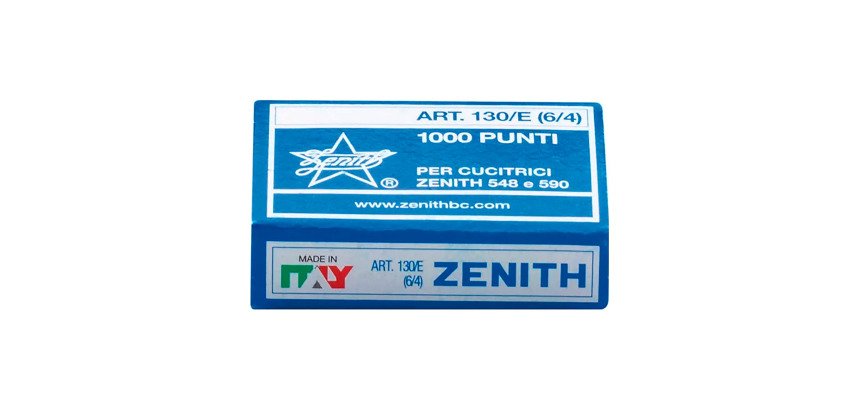 Punti metallici Zenith 130E 6/4 confezione da 10.000 pezzi