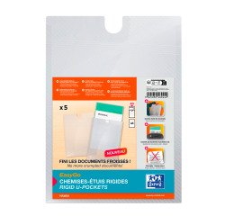 Storage Pockets Hawaii Oxford Clear - Pack of 5