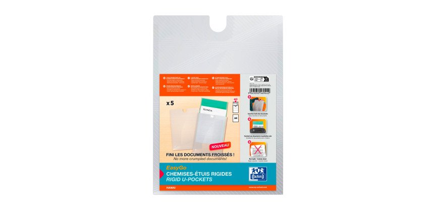 Pochettes de rangement Hawaï Oxford Incolores - Paquet de 5