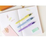 Bolígrafo Bic 4 colores pastel monocromo retráctil punta 1 mm - escritura media - Caja de 12 colores surtidos