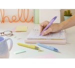 Bolígrafo Bic 4 colores pastel monocromo retráctil punta 1 mm - escritura media - Caja de 12 colores surtidos