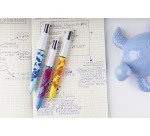 Bolígrafo BIC 4 colores Velours retráctil punta de 1 mm - escritura media