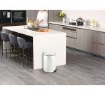 Poubelle métal à pédale ronde, 20 litres