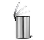 Poubelle métal à pédale ronde, 5 litres