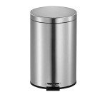 Poubelle métal à pédale ronde, 5 litres