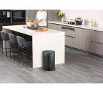 Poubelle métal à pédale ronde, 20 litres