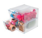 Boîte de rangement Cube Deflecto 4 tiroirs, cristal