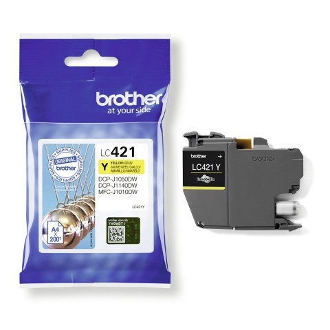 Brother LC421Y cartucho original amarillo