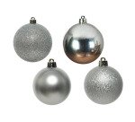 Bolas decorativas color plata - caja de 30