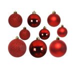 Bolas decorativas color rojo - caja de 30