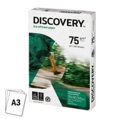 Papel A3 blanco 75 g Discovery - Paquete de 500 hojas