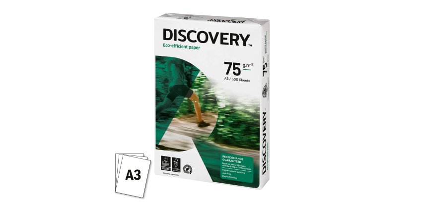 Papier A3 blanc 75 g Discovery - riem 500 vellen