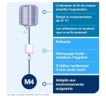 Distributeur pour bobine d'essuyage à dévidage central Tork M4 Maxi Reflex blanc-bleu