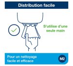 Distributeur Tork à dévidage central blanc et turquoise M2, design compact, gamme Performance