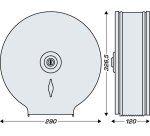 Distributeur papier toilette rouleau jumbo JVD métal blanc