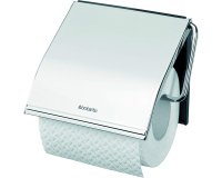 Distributeur papier toilette rouleau métal Brabantia avec couvercle