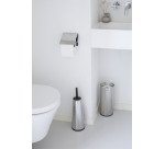 Distributeur papier toilette rouleau métal Brabantia avec couvercle