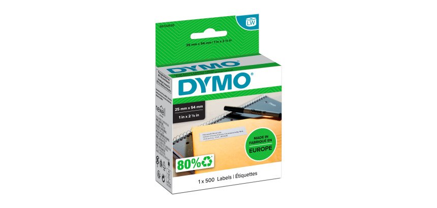 Dymo LW S0722520 / 11352 Authentic Return Address Labels White 25 x 54 mm 500 Labels