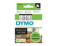 DYMO S0720820 Nastro Standard D1, 19 mm x 7 m, Nero su Trasparente
