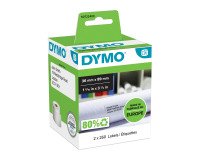 DYMO LW Address Labels 99012 Authentic Black on White Self Adhesive 36 mm x 89 mm 2 rolls of 260 Labels