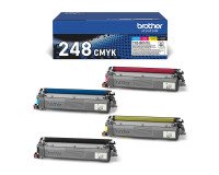 Brother TN248 Pack 4 Tóners láser originales Negro, Cian, Magenta y Amarillo (4 x 1000 páginas)