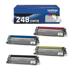 Brother TN248 Pack 4 Tóners láser originales Negro, Cian, Magenta y Amarillo (4 x 1000 páginas)