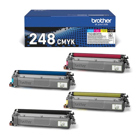 Brother pack 4 toners TN248 zwart cyaan magenta geel voor laserprinter