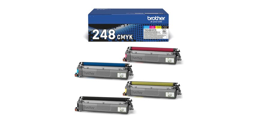 Brother pack 4 toners TN248 zwart cyaan magenta geel voor laserprinter