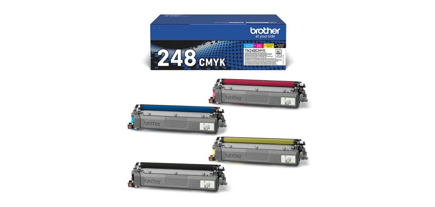 Brother Pack 4 Toners TN248 Noir Cyan Magenta Jaune pour imprimante Laser