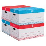 Caisse archives Carton Bruneau - H 27 x L 55 x P 36 cm - Haute résistance - Couleurs assorties