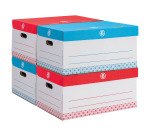 Caisse archives Carton Bruneau - H 27 x L 55 x P 36 cm - Haute résistance - Couleurs assorties