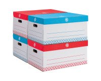 Caisse archives Carton Bruneau - H 27 x L 55 x P 36 cm - Haute résistance - Couleurs assorties