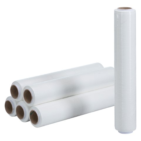 Film extensible manual EcoWrapp blanco - con mandril - 15/23 micras
