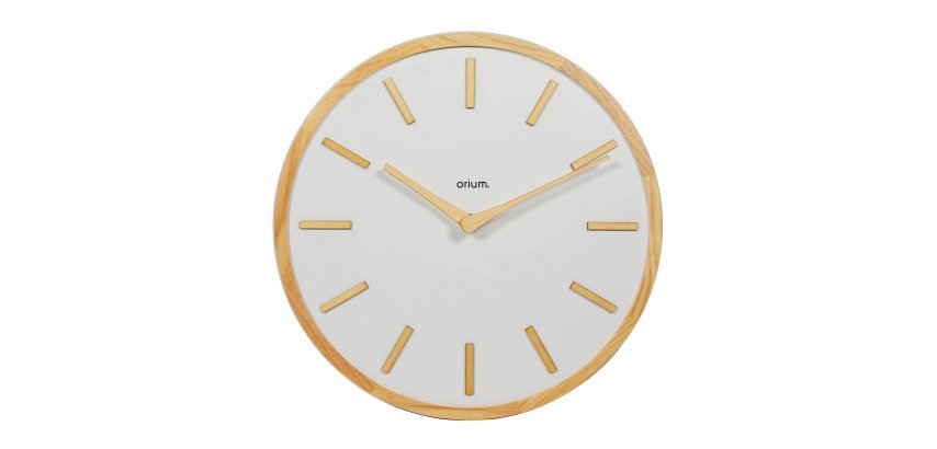 Horloge murale Epsilon Ø 30 cm - Bois naturel