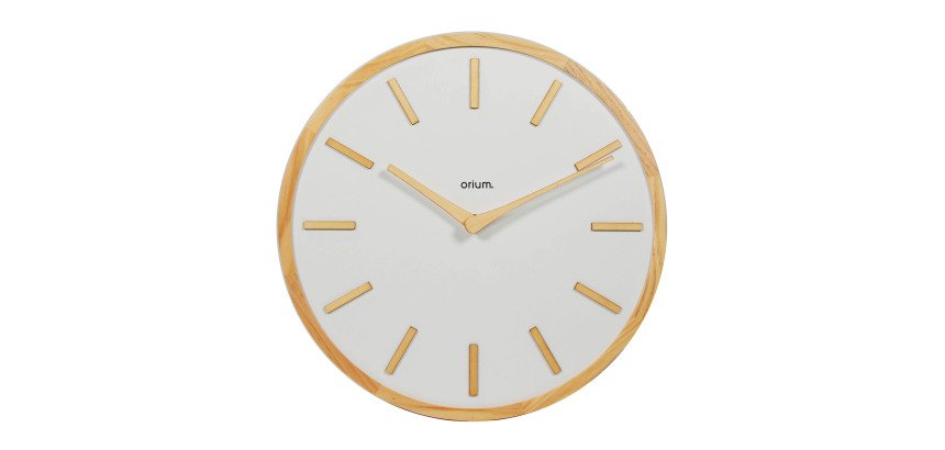 Horloge murale Epsilon Ø 30 cm - Bois naturel