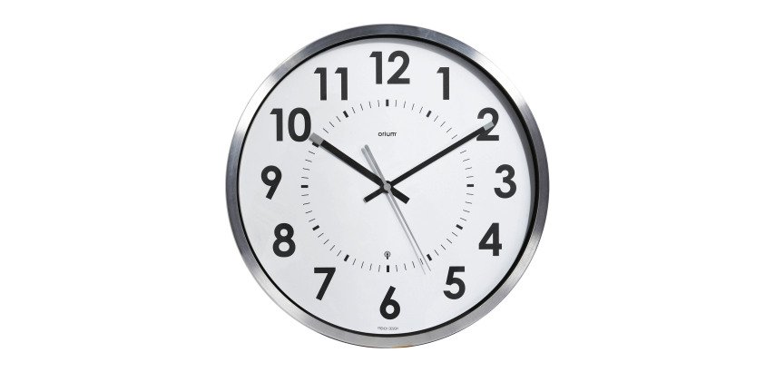 Wanduhr Abby Aluminiumrahmen Ø 40 cm - Funkgesteuert