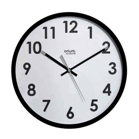 Reloj de pared Naturally Ø 30 cm ecológico color negro