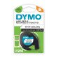 Dymo LT S0721620 / 91202 Authentic LetraTag Label Tape Self Adhesive Black Print on Yellow 12 mm x 4m