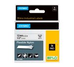 Nastro DYMO Rhino Nylon nero bianco 12 mm x 3,5 m